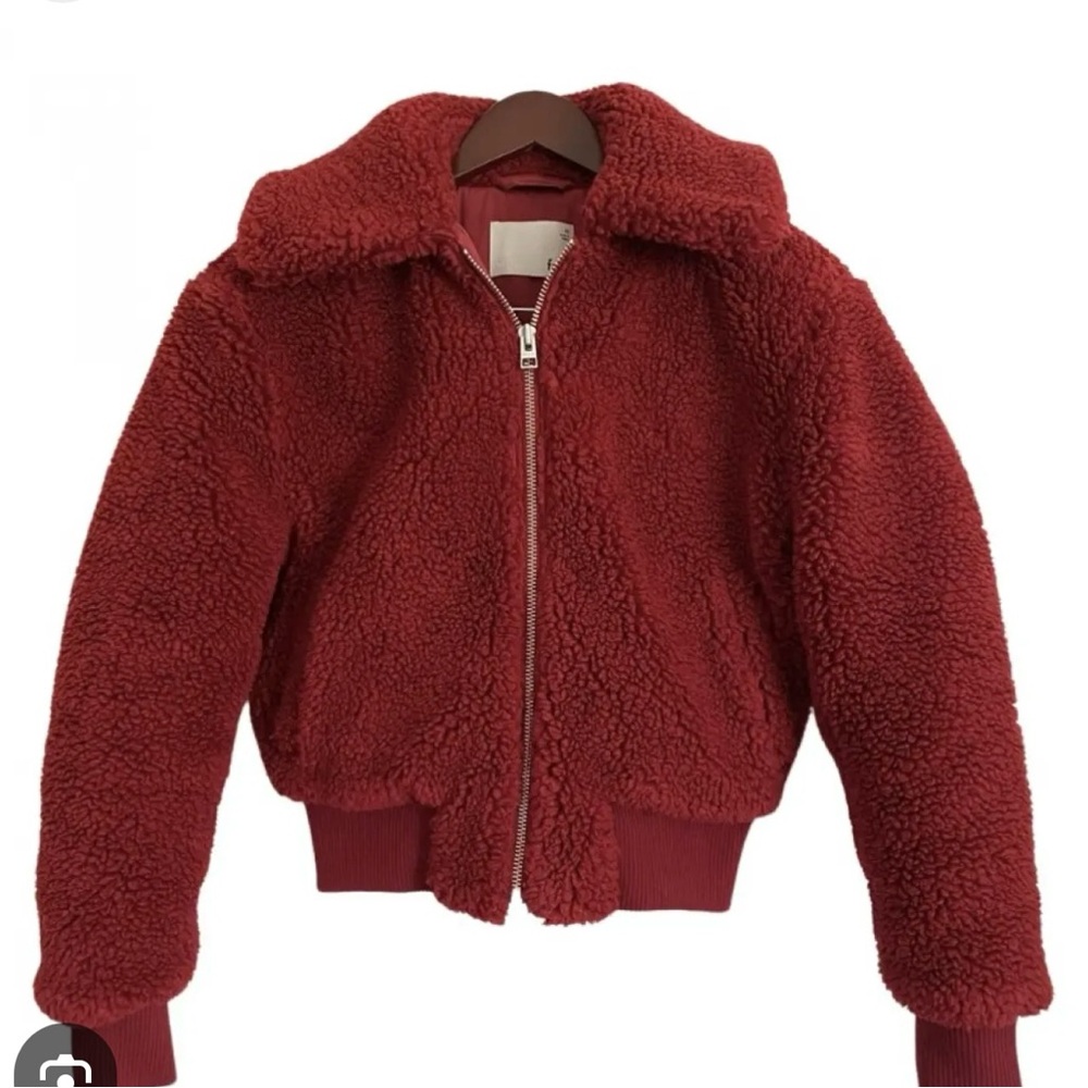 Coat Wilfred Free The Teddy Crop Jacket Dark Red